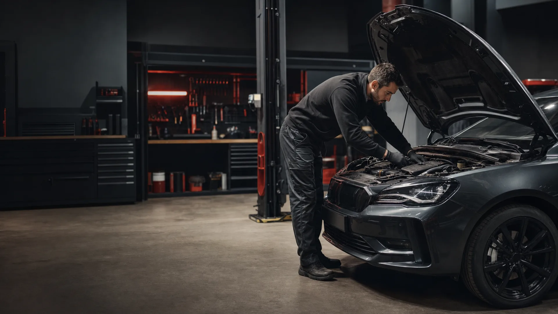 Mehaničar pregledava automobil koji gubi snagu